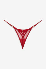 Glitter Thong Panty — Red