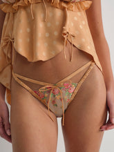 Glimmer Rosebud Thong Panty — Terracotta
