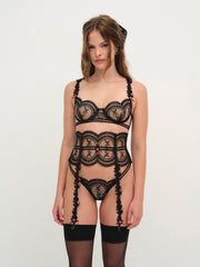 Roxanne Garter Belt — Black