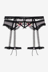 Love Garden Garter Belt — Black