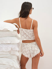 Cloud Lace Short — White