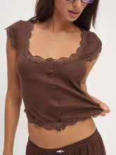 Elliana Sleep Top — Chocolate
