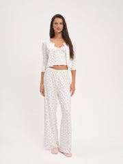 Elliana Wide Leg Pant — White