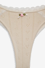 Angelina Knit Panty — Cream