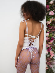 Daisy Eyelet Bodysuit — Lavender