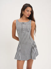 Scotch Bonnet Gingham Mini Dress — Black