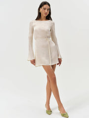 Madalie Mini Dress — Cream
