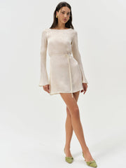 Madalie Mini Dress — Cream