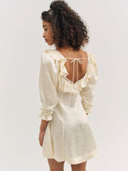 Carla Jacquard Mini Dress — Cream