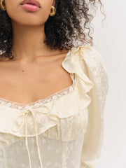 Carla Jacquard Mini Dress — Cream