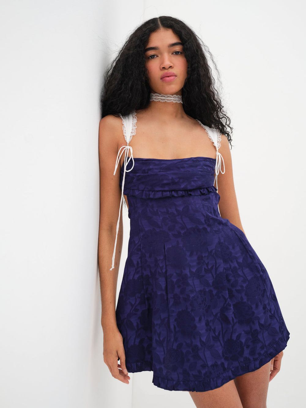 Holland Mini Dress — Blue