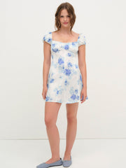 Antonia Mini Dress — Blue