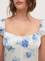 Antonia Mini Dress — Blue