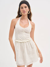 Janice Halter Mini Dress — White