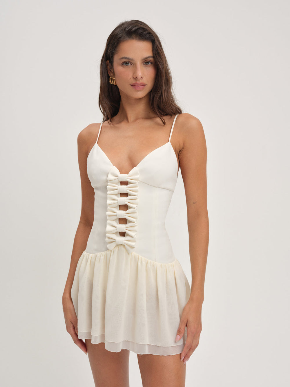Josie Micro Mini Dress — Cream