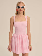 Ginny Gingham Mini Dress — Pink