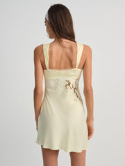 Claudia Mini Dress — Yellow