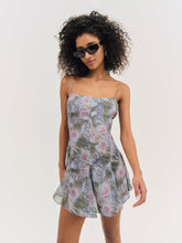 Fallen Floral Mini Dress — Purple