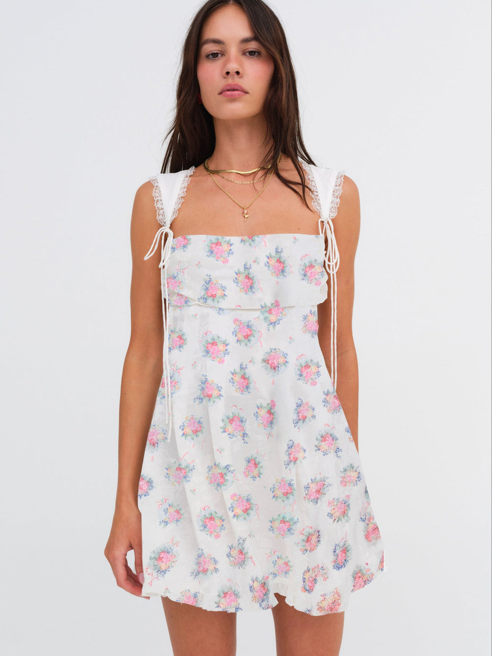 Holland Mini Dress — Doily Bouquet