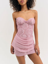 Claudia Rose Lace Micro Mini Dress — Mulberry