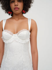 Allira Lace Mini Dress — White