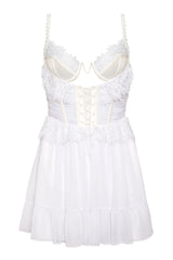 Farmhouse Floral Slip Dress — White