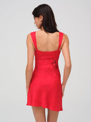 Claudia Mini Dress — Red