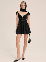 Quinne Mini Dress — Black