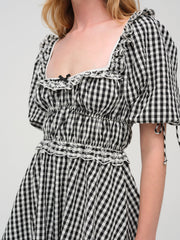 Jackson Mini Dress — Black Gingham