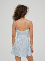 Adira Mini Dress — Blue