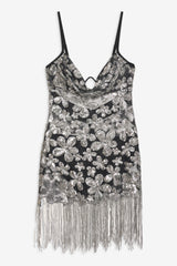 Colette Mini Dress — Silver