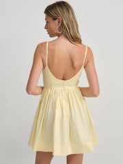 Doris Mini Dress — Yellow