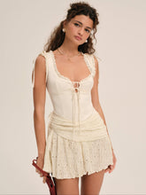 Erika Asymmetrical Mini Dress — Natural