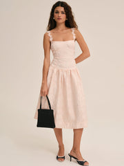 Florence Midi Dress — Peach