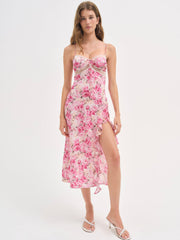 Angelina Midi Dress — Pink