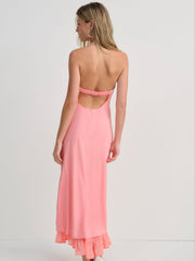 Daisy Mae Midi Dress — Coral