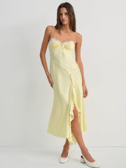 Chania Midi Dress — Yellow