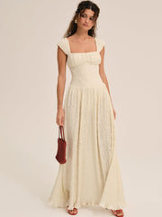 Erika Bustier Maxi Dress — Natural