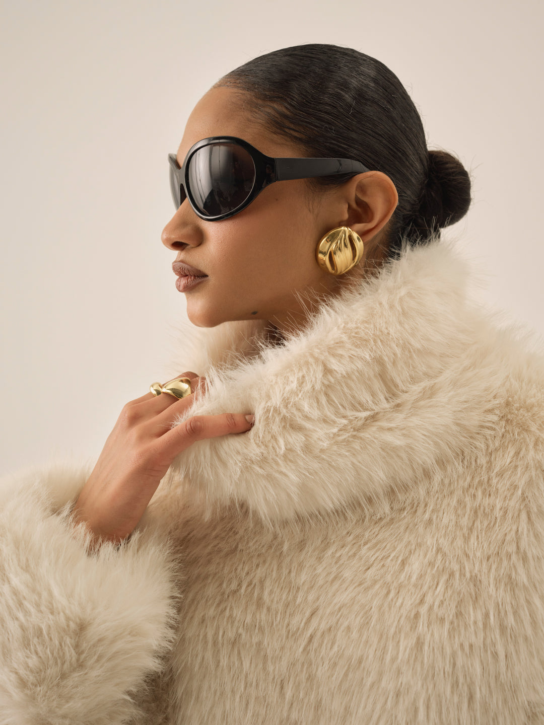 Arctic Faux Fur Pullover — Cream