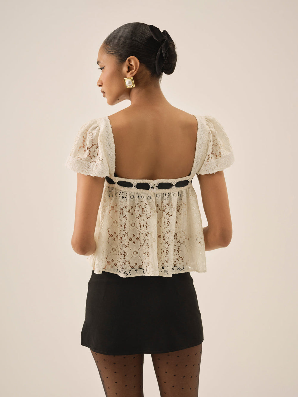 Creampuff Lace Top — Cream