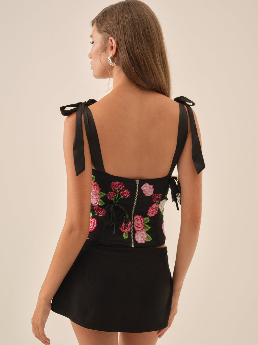 Midnight Garden Bustier — Black