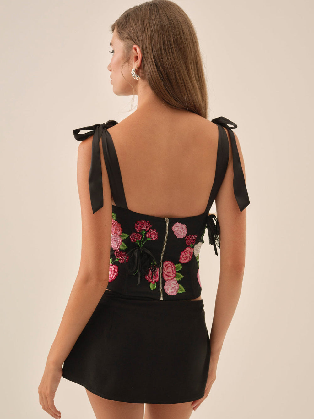 Midnight Garden Bustier — Black