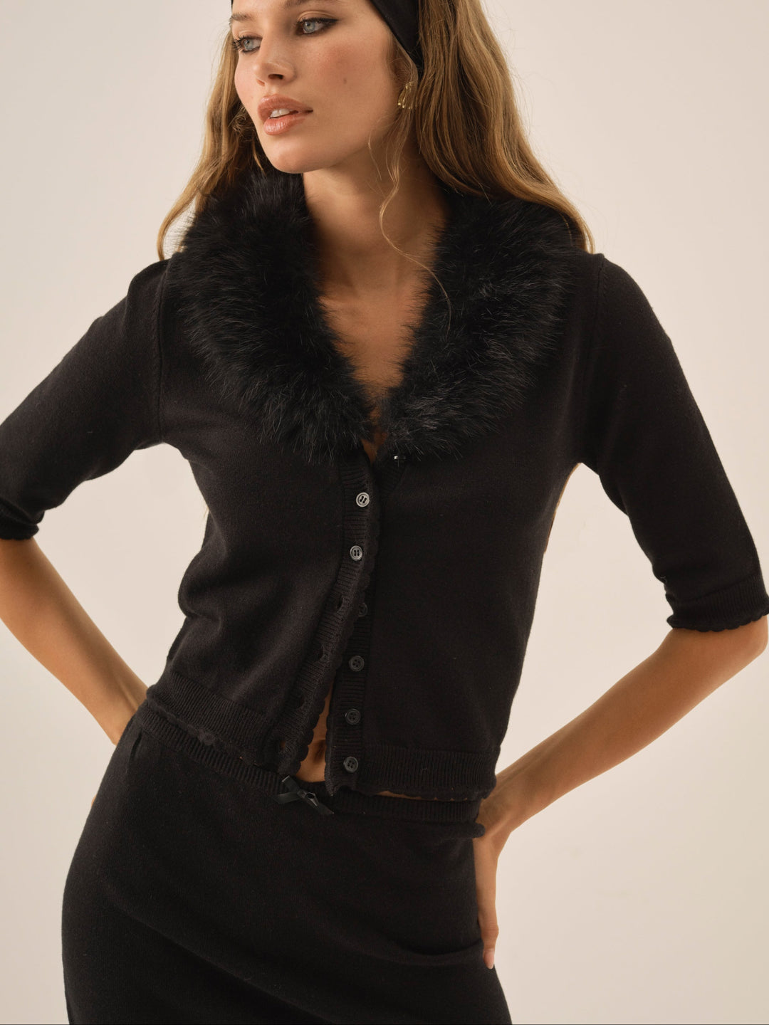 Maura Knit Cardigan — Black
