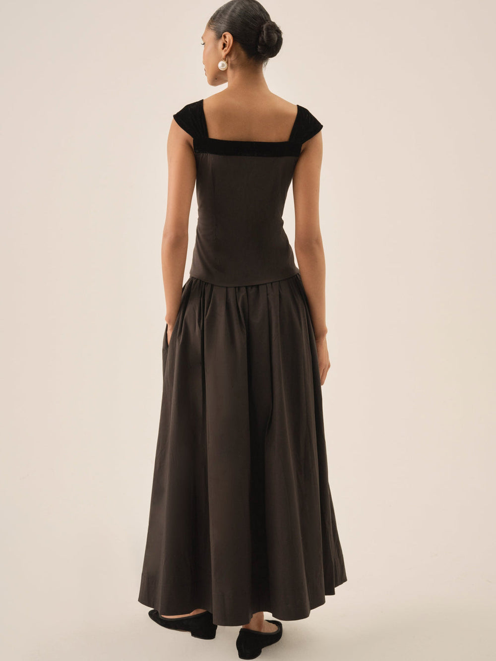 Train Station Poplin Top — Black