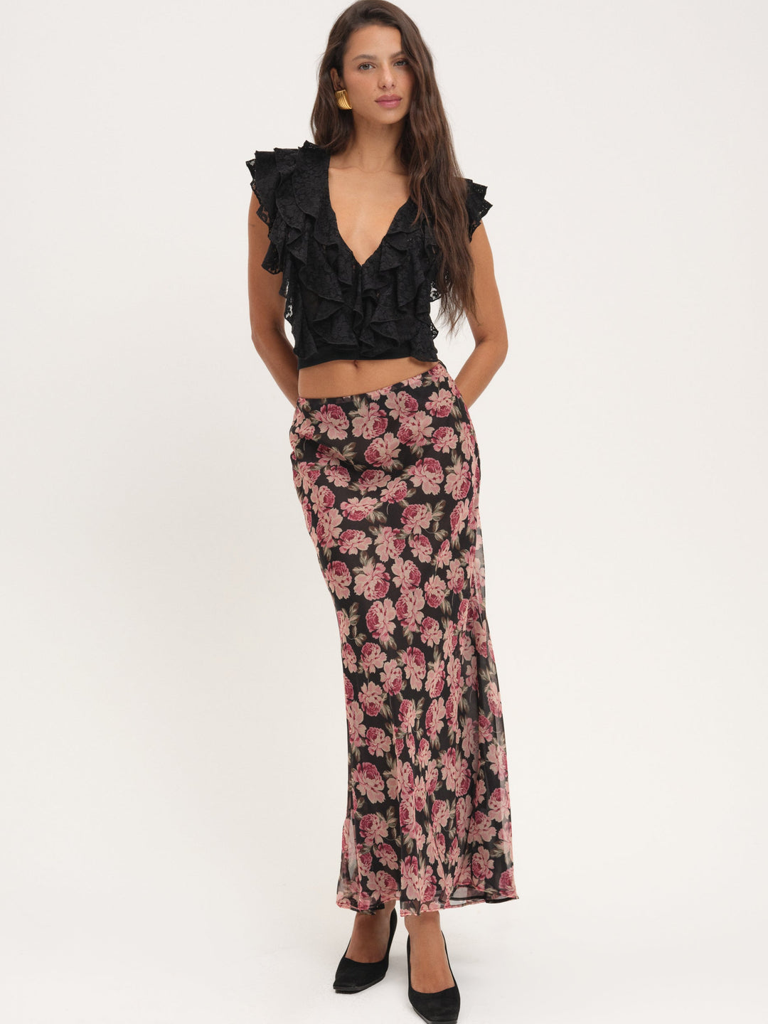 Lucianna Lace Top — Black