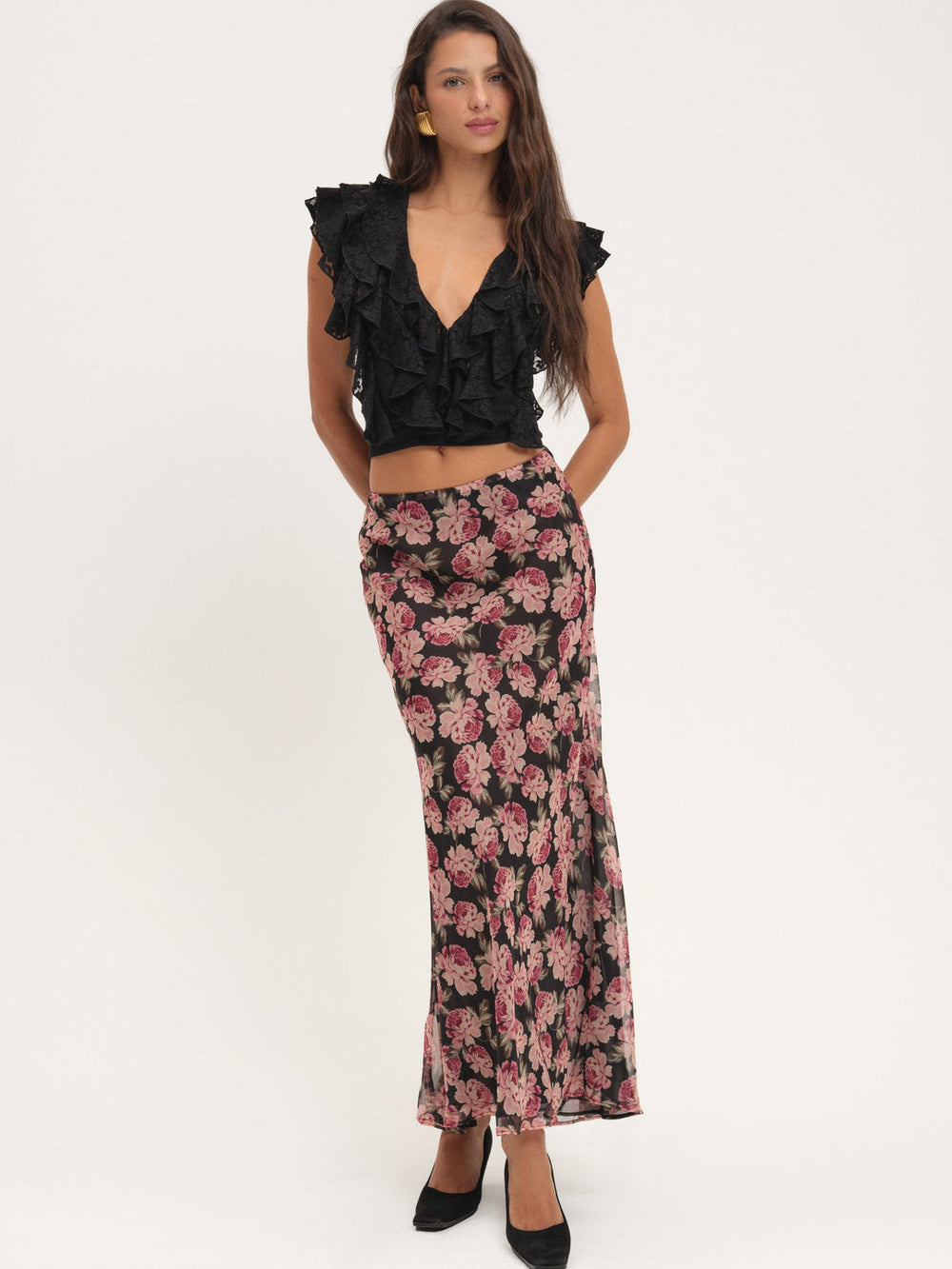 Lucianna Lace Top — Black