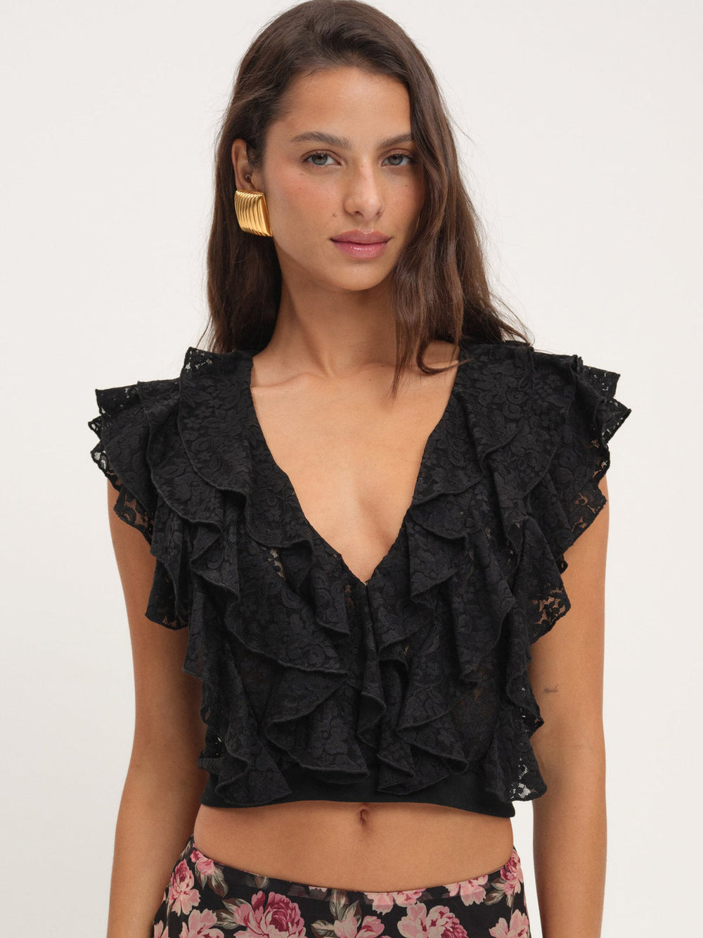 Lucianna Lace Top — Black
