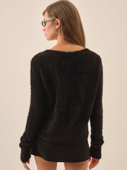 Tayla Knit Cardigan — Black