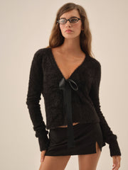 Tayla Knit Cardigan — Black
