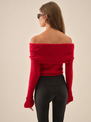 Aspen Knit Top — Red